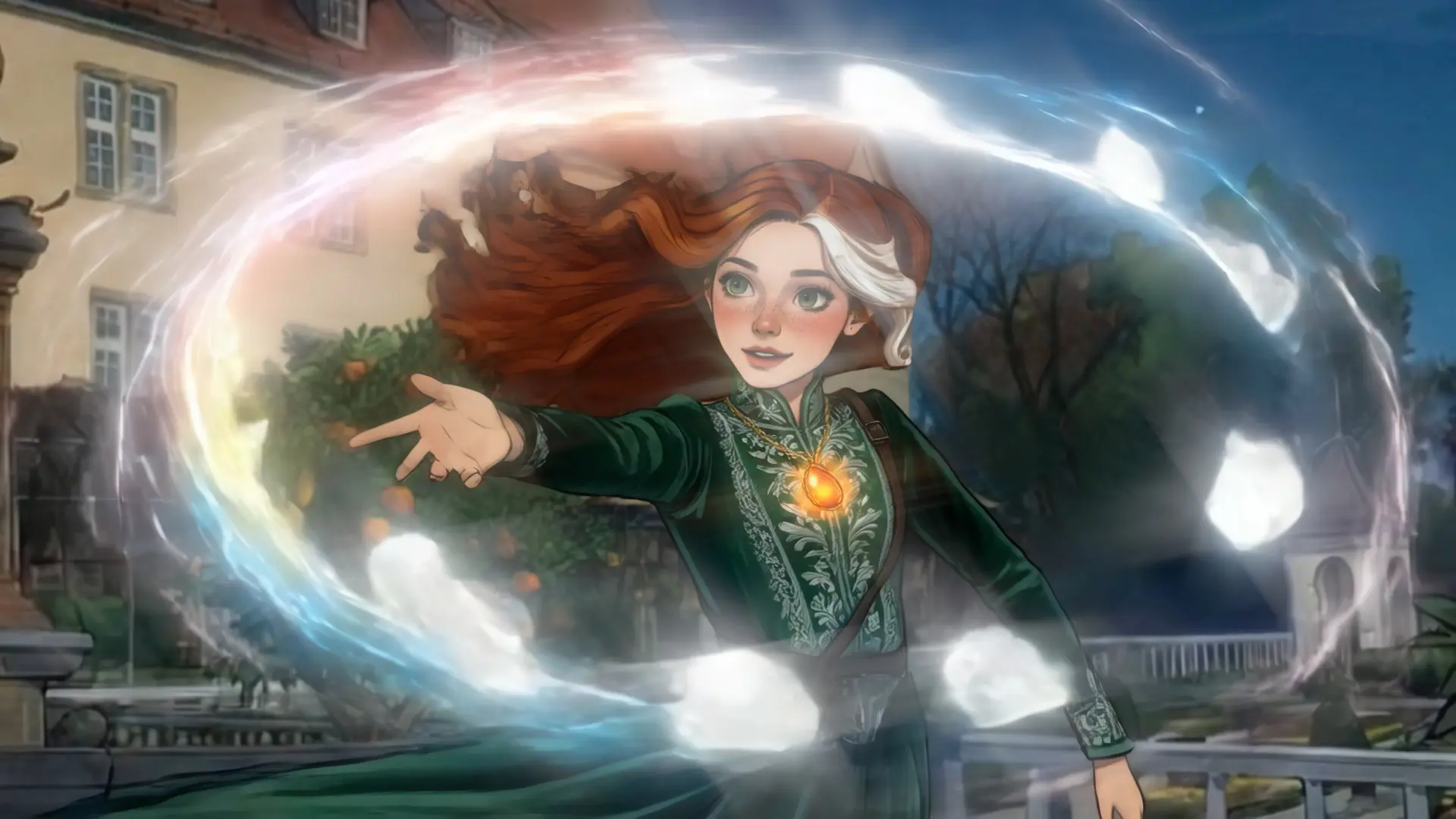 Alicia mit dem bernsteinfarbenen Amulett